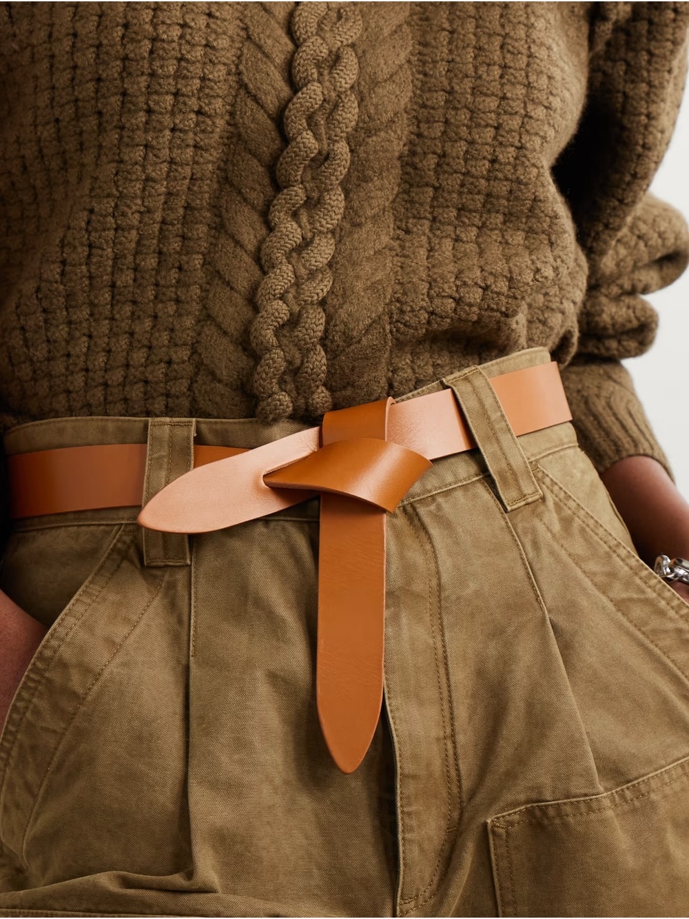Isabel Marant Lecce Belt in natural cognac leather